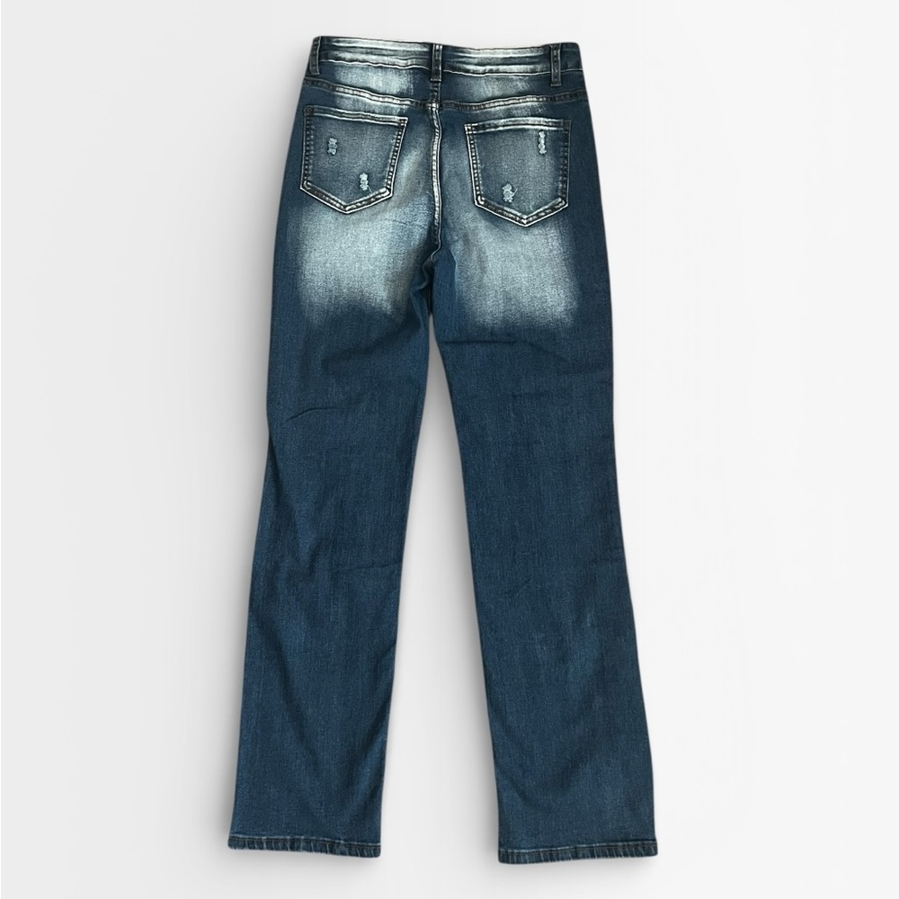 Distressed Patched Blue Jeans - Picture 2 of 6